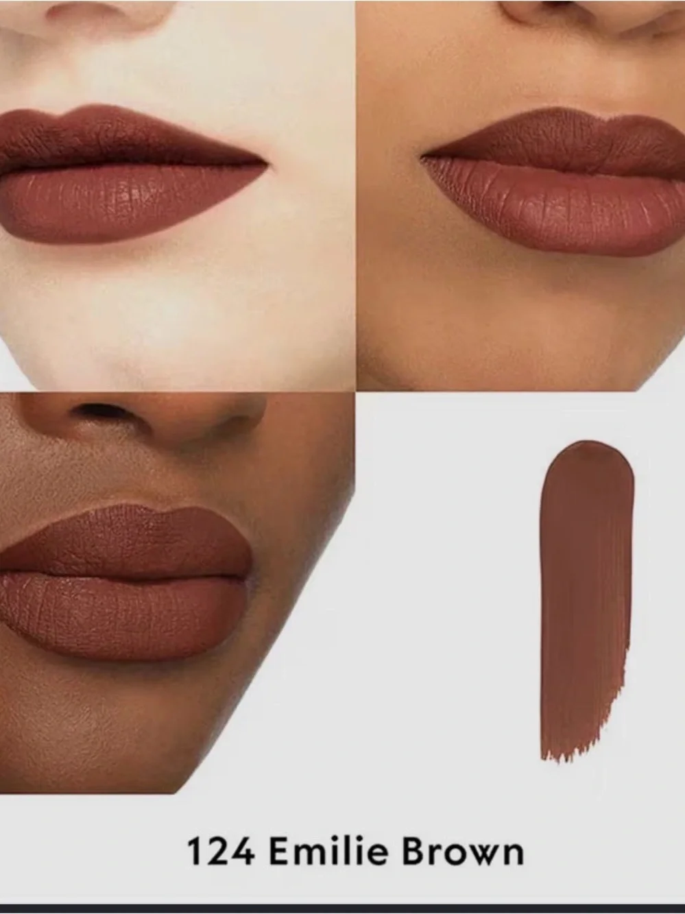 124 Emilie Brown-Gucci Rouge À Lèvres  Liquid Matte Lipstick